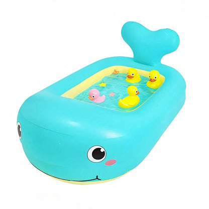 Inflatable Bathtub Pool for Sitting up, Blow up Portable Non-slip Baby Toddler Bathtub for Kids
