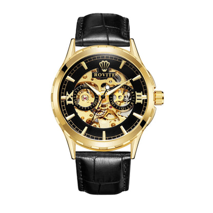Men Automatic Watch  Stainless Steel Strap Skeleton Mechanical Watches Top Brand Luxury Pointer Watch