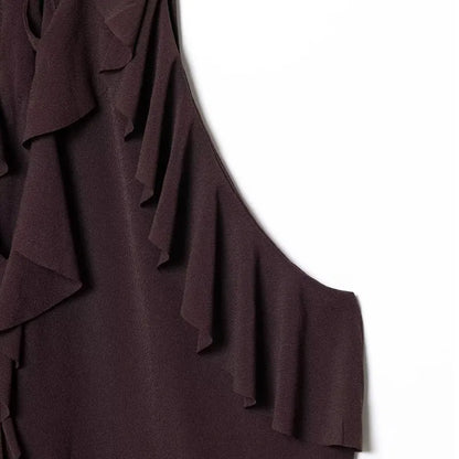 Y2k Top Women Summer Tank Crop Top Female Sleeveless Sexy Pleated Top Street Style Casual Korean Clothing Brown Cute Party top