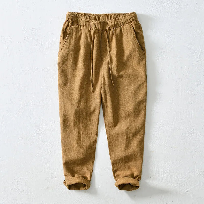 Summer New Casual Linen Ankle-length Pants for Men