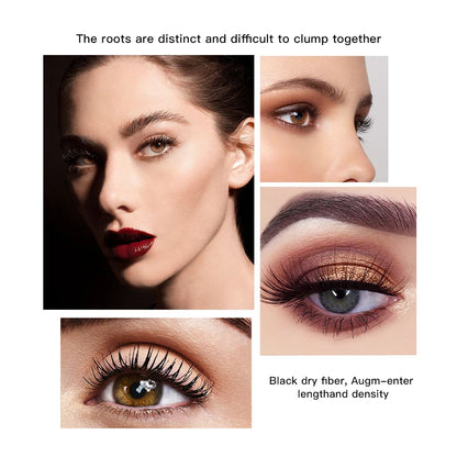 4D Mascara Lengthening Black Lash Eyelash Extension Eye Lashes Brush Beauty Makeup Long-wearing Waterproof Silver Color Mascara
