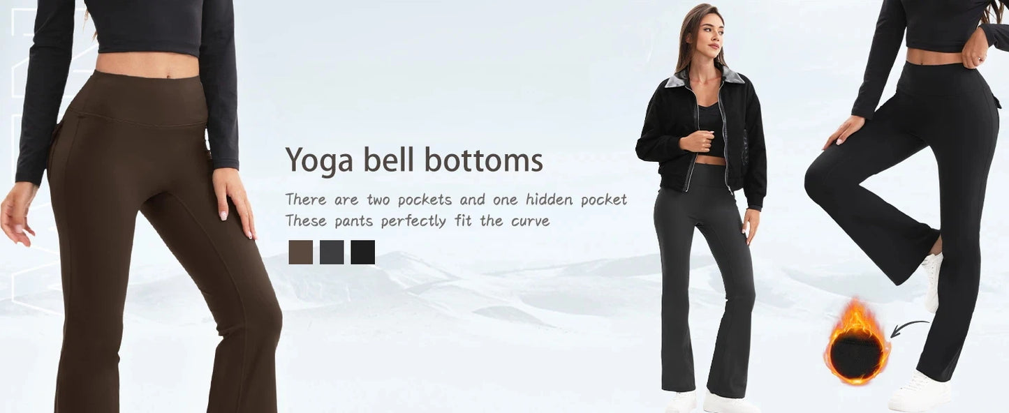 Women's High Waist Flare Yoga Pants – Tummy Control Bootcut Leggings