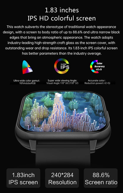 LIGE New Bluetooth Call Smart Watches Women Wrist Watch Sports Fitness Watches IP67 Waterproof Smartwatch For iPhone Android iOS