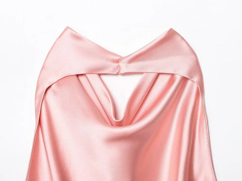 Styledora Satin Halter Top