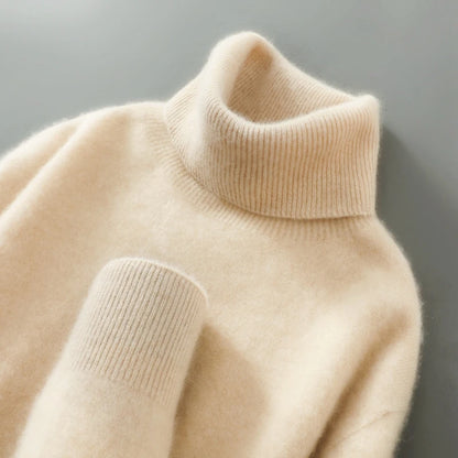 100% wool high neck sweater with pullover for men