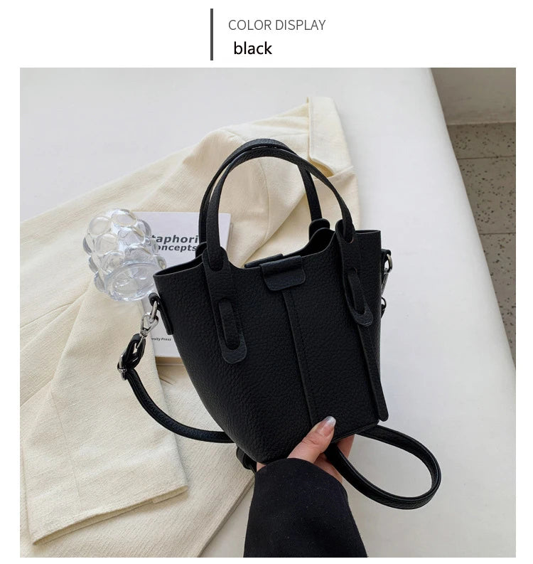 Bucket Handbags Women 2026 New Large Capacity Shoulder Crossbody Bags Luxury Designer Ladies Texture Leatrher Tote Bags