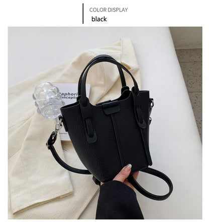 Bucket Handbags Women 2026 New Large Capacity Shoulder Crossbody Bags Luxury Designer Ladies Texture Leatrher Tote Bags