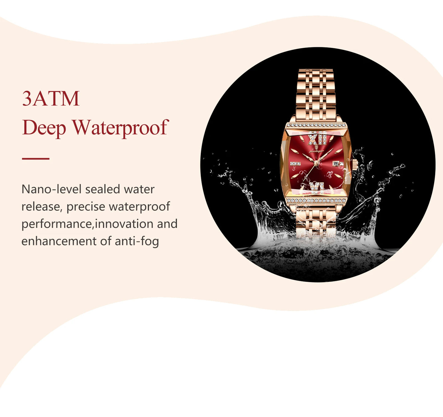 POEDAGAR Elegant Woman Watches High Quality Date Waterproof Luxury Ladies Watch Stainless Steel Casual Quartz Women's Wristwatch