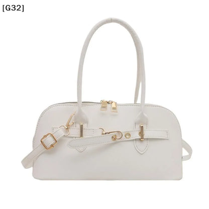 Women's Fashionable Handbag Retro Style Crossbody Bag For Commuting Soft PU Shoulder Bag[G32]