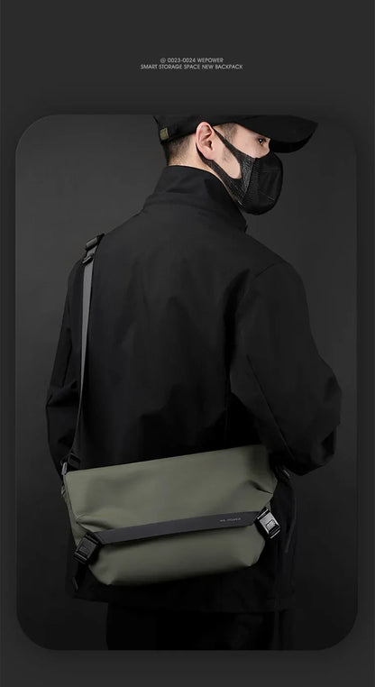 New Versatile Work Suit Shoulder Bag Men's Casual Single Crossbody Backpack Trendy Small Square Chest Bags Мужская сумка Bolsas