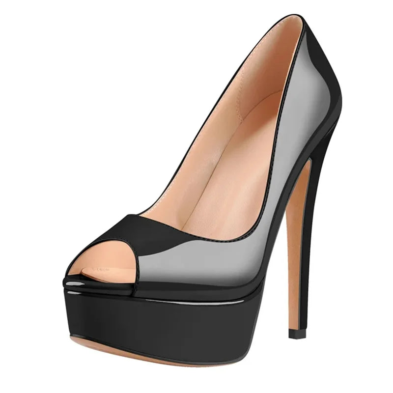 Crossdresser Sexy StilettosWomen Platform Peep Toe High Heel Sandals