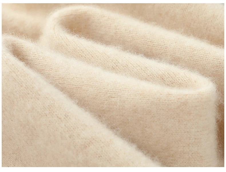 100% wool high neck sweater with pullover for men