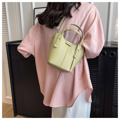 Bucket Handbags Women 2026 New Large Capacity Shoulder Crossbody Bags Luxury Designer Ladies Texture Leatrher Tote Bags