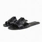 Sandálias femininas de dedo aberto, chinelos de verão ao ar livre, casuais, respiráveis, planas, em forma de T, macias, confortáveis, sapatos de salto, na moda