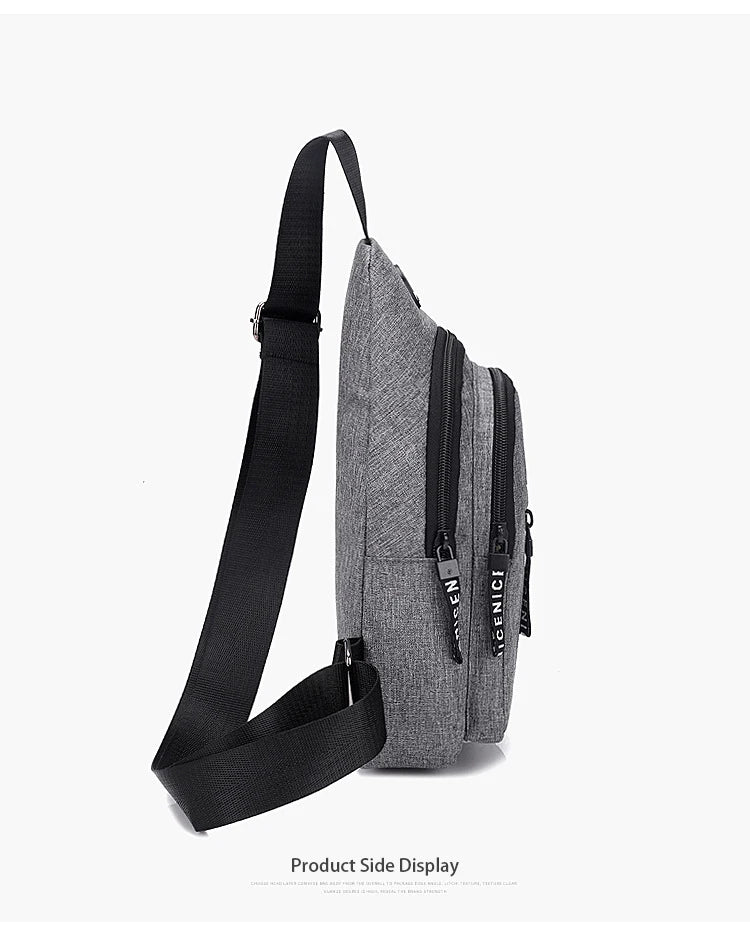Travel Men's Handbags Multifunctional USB Chest Bag Designer Messenger Crossbody Bags Water-Proof Shoulder Bag Sports Back Pack