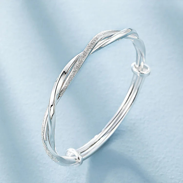 925 sterling silver original pretty weave bracelets Bangles for women