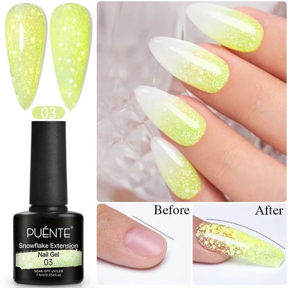 30ML Glitter Poly Nail Gel Hema Free Pink Glitter Acrylic Gel Finger Extension Nail Gel Semi-Permanent Nail Varnish For Manicure