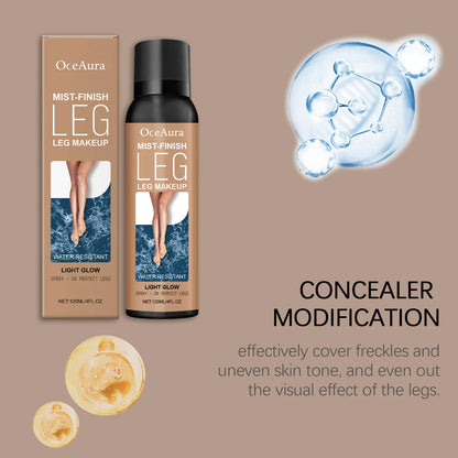 Bronze Leg Makeup Liquid Concealer Even Skin Tone Lasting Moisturizing Body Foundation Cover Tattoo Blemish Fake Tanning Spray