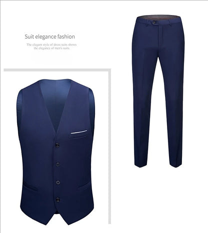 Suits For Men 3 Pieces Set Elegant Wedding  Fashion Classic Full Jackets Vest Pants Blazers Outfit 2026 Formal Costume