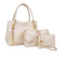 Women's Handbag 3-piece Set Women's Shoulder Bag Fashion Purse Vintage Leather Bag Large Capacity Handbag Inclined Shoulder Bag