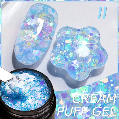 30ML Glitter Poly Nail Gel Hema Free Pink Glitter Acrylic Gel Finger Extension Nail Gel Semi-Permanent Nail Varnish For Manicure