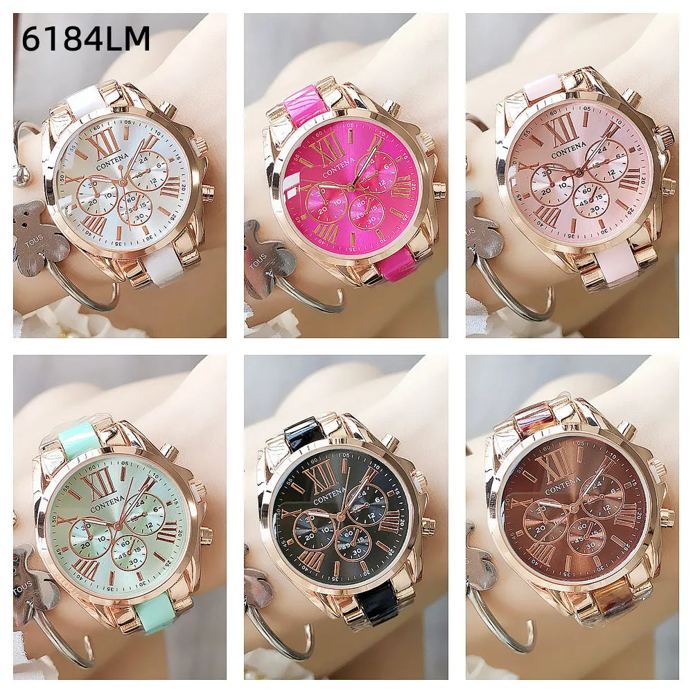 Top Brand Watches Women Luxury Stainless Steel Bracelets Women Quartz Wristwatches Fashion Elegant Ladies Watches Reloj Mujer