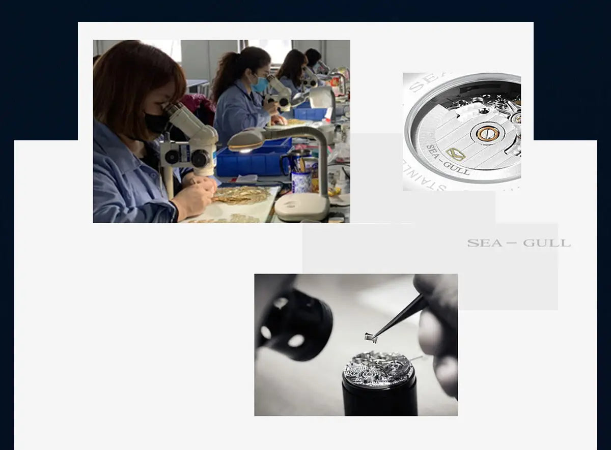 Seagull Men's Business Wristwatch Moon Phase Leather Luxury Automatic Mechannical Men's Watches 50M Waterproof relogio 6092