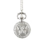 Fashion Cute Relief Silver Butterfly Pocket Watch Vintage Quartz Pocket Watch Unisex Sweater Chain Watches Necklace