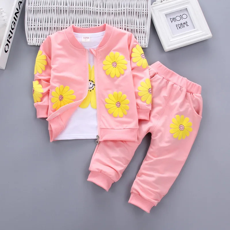 Baby Boys Girls Clothes stamp Cotton T-Shirt Pants 2Pcs/sets