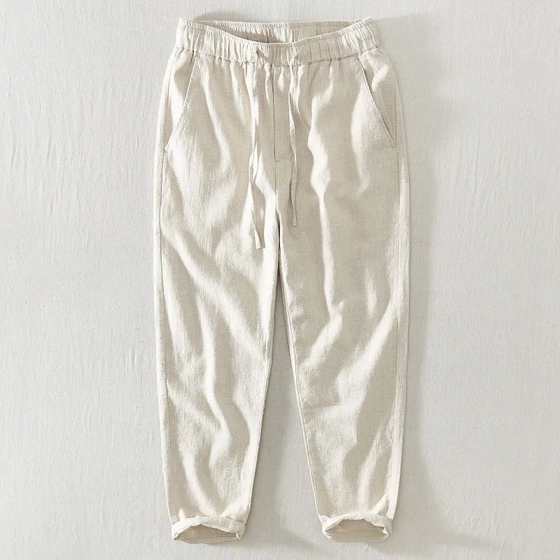 Summer New Casual Linen Ankle-length Pants for Men