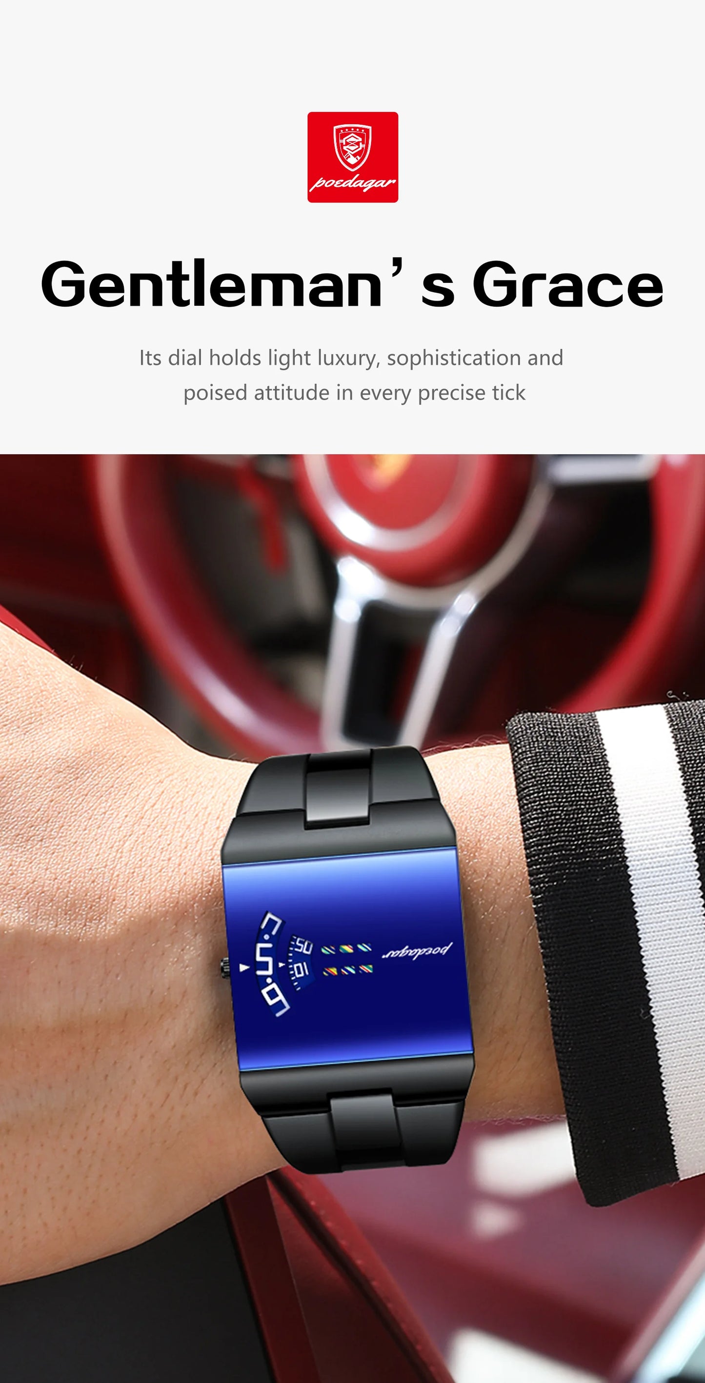 POEDAGAR Fashion Military Man Clock Waterproof Stainless Steel Elegant Man Wristwatch Quartz Business Men's Watches Reloj Hombre