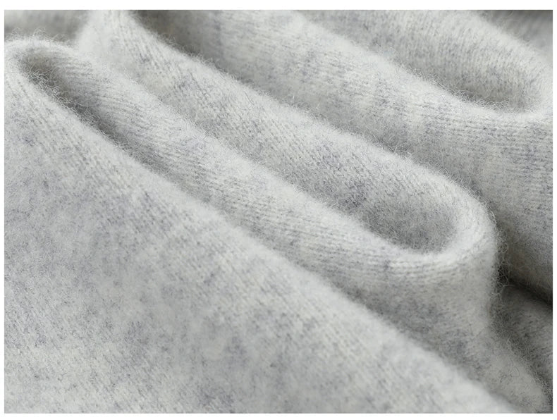 100% wool high neck sweater with pullover for men