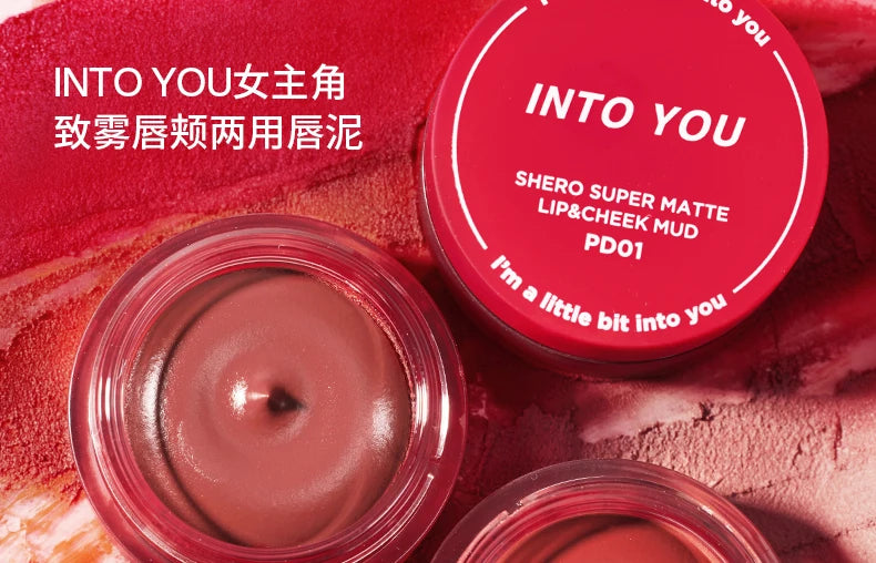 Into You Canned Lip Mud Matte Velvet Whitening Long lasting Lipstick Frost Lip Glaze Natural Bare Color