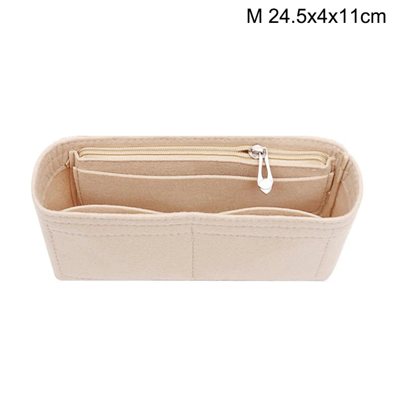 1PC Felt Insert Bag Organizer Makeup Organizers Liner Perfect for Brand Women's Handbags For And Cosmetic Bags