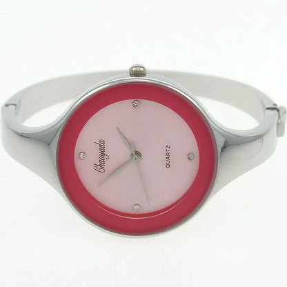 Minimalist Women Cuff Watch Fashion Casual Round Lady Women Bracelet Girls Watches Gold Stainless Steel Quartz Watch Reloj Mujer