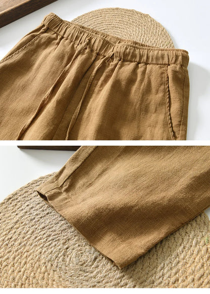 Summer New Casual Linen Ankle-length Pants for Men