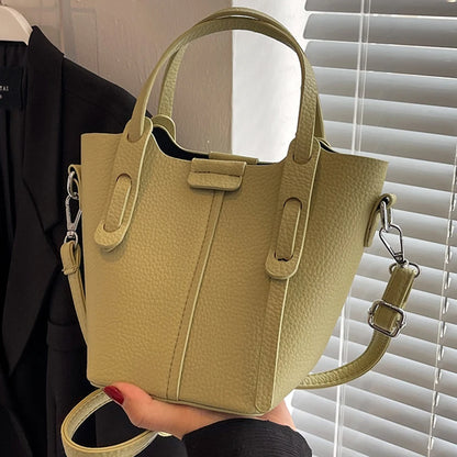 Bucket Handbags Women 2026 New Large Capacity Shoulder Crossbody Bags Luxury Designer Ladies Texture Leatrher Tote Bags