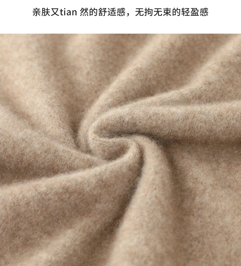 100% wool high neck sweater with pullover for men