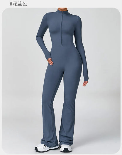 Women's Yoga Onesie Jumpsuit – Long Sleeve Cloud-Feel Sport Tights