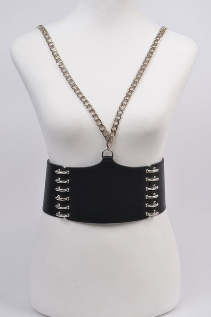 WOMEN'S BELT SOHO Wide Faux Leather Statement BYMANYC ® New York
