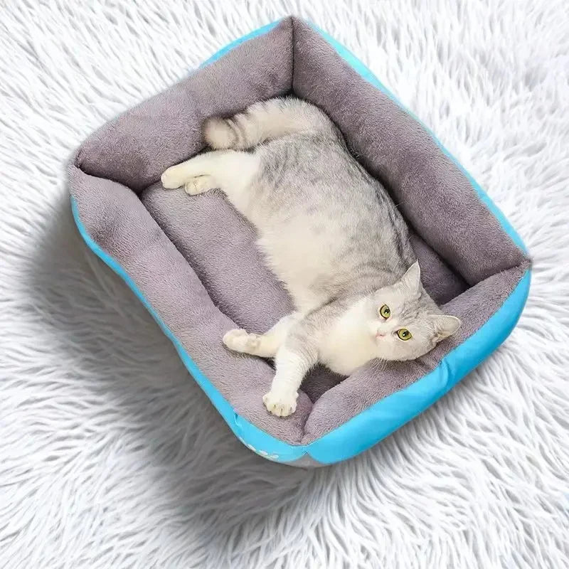 Long Plush Calming Dog Bed – Deep Sleep Cushion with Non-Slip Bottom