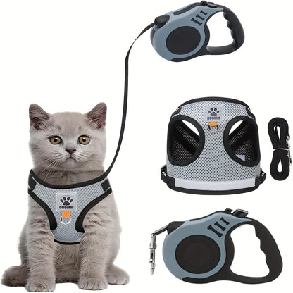 The KittyWalk – Soft Harness & Leash Set for Cats