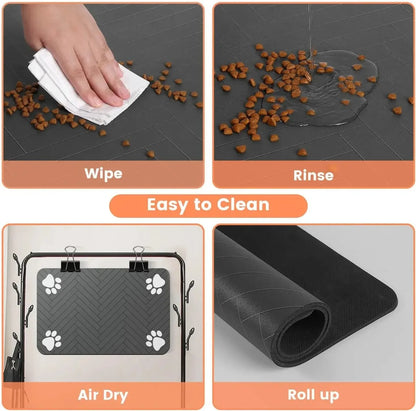 The Clean Bowl Mat – Spill-Proof Pet Feeding Mat