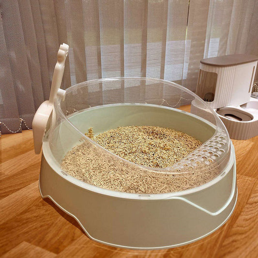 The Purrfect Box – Semi-Enclosed Cat Litter Box with Shovel