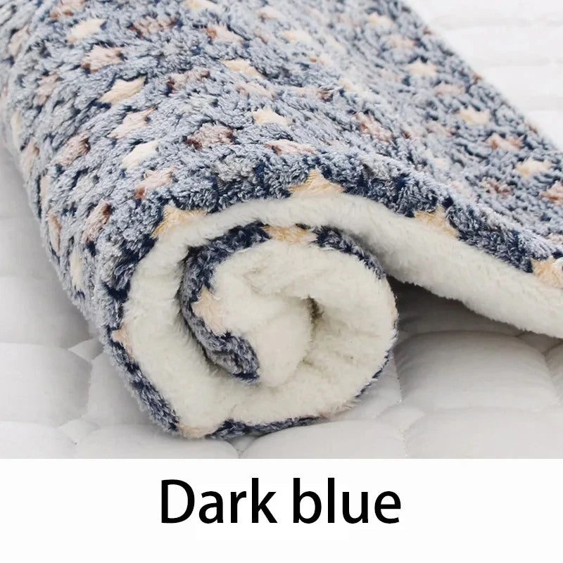 Soft Flannel Pet Sleeping Mat – Dog & Cat Bed | Warm Winter Blanket Cushion
