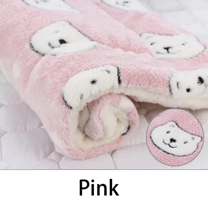 Soft Flannel Pet Sleeping Mat – Dog & Cat Bed | Warm Winter Blanket Cushion