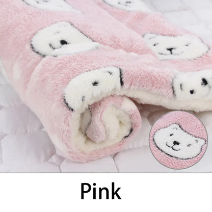 Soft Flannel Pet Sleeping Mat – Dog & Cat Bed | Warm Winter Blanket Cushion