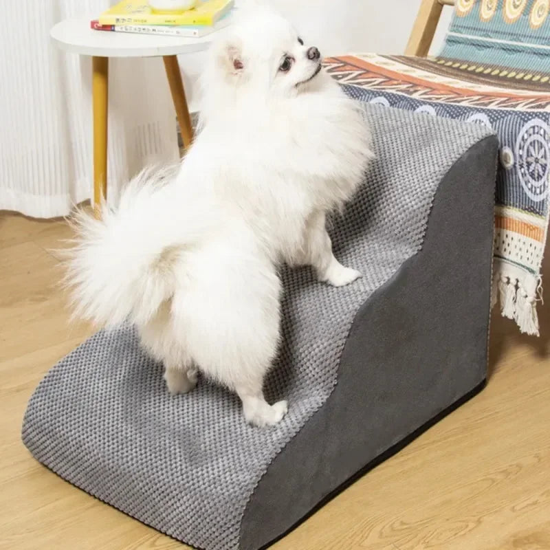 Pet Stairs 3 Steps – Non-Slip Dog & Cat Ramp for Sofa and Bed