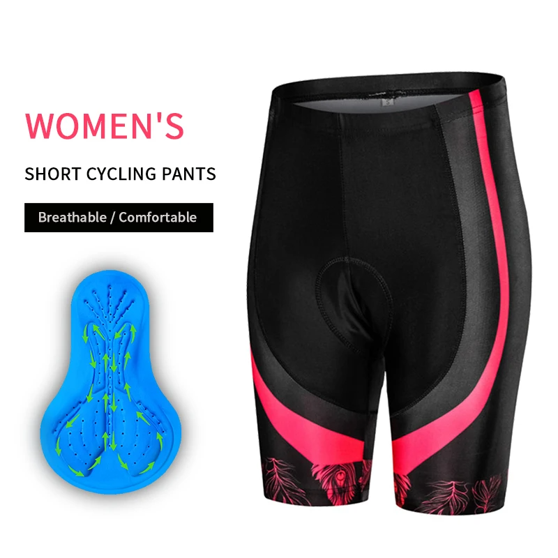 Women 3D Padded Cycling Shorts Quick Dry Breathable MTB Bike Shorts