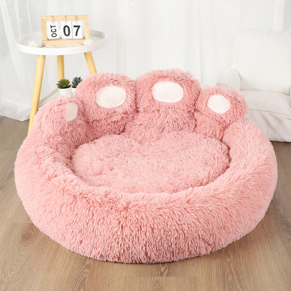 Fluffy Dog Bed – Winter Plush Kennel for Small & Large Dogs | Pet Sofa Cushion